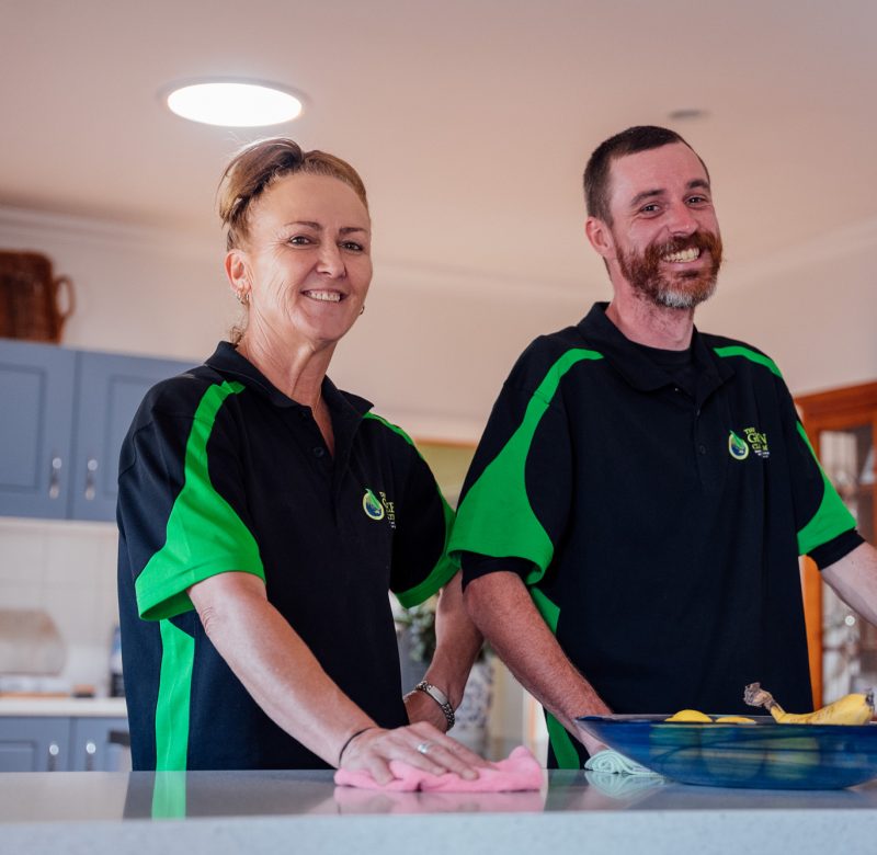 Two Green Clean Team Members providing eco-friendly home cleaning in Bendigo